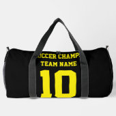 Gepersonaliseerde Voetbal Geel Moderne Gedrukte Ru Plunjezak (Achterkant)