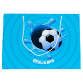 Gepersonaliseerde Voetbal grote geschenkzak Groot Cadeauzakje (Voorkant)