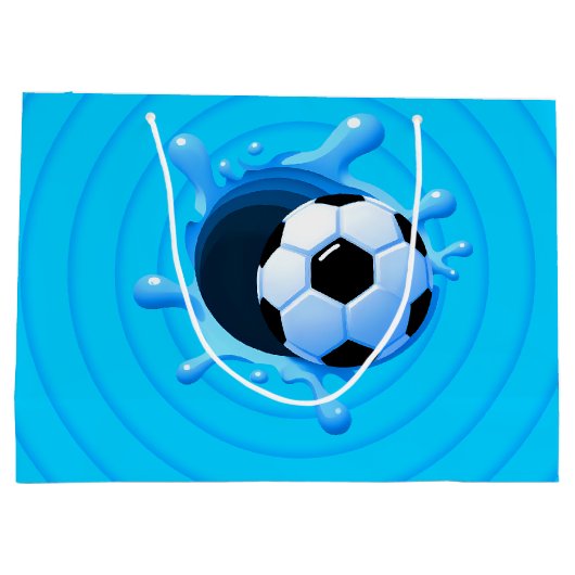 Gepersonaliseerde Voetbal grote geschenkzak Groot Cadeauzakje (Achterkant)