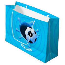 Gepersonaliseerde Voetbal grote geschenkzak Groot Cadeauzakje