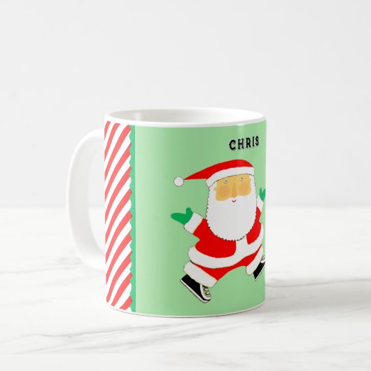 Gepersonaliseerde Voetbal Kerstmis Collectible Koffiemok (Voorkant links)