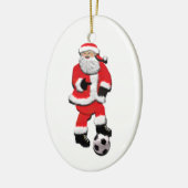 Gepersonaliseerde Voetbal Kerstmis Keramisch Ornament (Links)