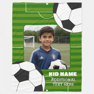 Gepersonaliseerde voetbal Kinder Fleece Deken