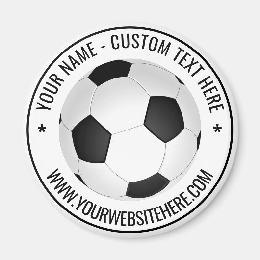 Gepersonaliseerde Voetbal magneet met aangepaste t (Voorkant)