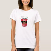 Gepersonaliseerde Voetbal Mam Kerst Koffie T-shirt (Voorkant)