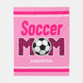 Gepersonaliseerde Voetbal Mama Custom Name Fleece Deken (Voorkant)