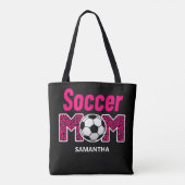 Gepersonaliseerde Voetbal Mama Custom Name Tote Bag (Achterkant)