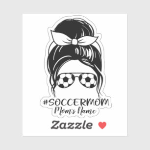 Gepersonaliseerde Voetbal Moeder Sticker