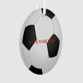 Gepersonaliseerde Voetbal Naam Kerstmis Ornament (voorkant)