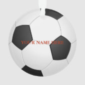 Gepersonaliseerde Voetbal Naam Kerstmis Ornament (achterkant)