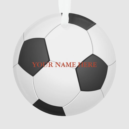 Gepersonaliseerde Voetbal Naam Kerstmis Ornament (achterkant)