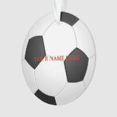 Gepersonaliseerde Voetbal Naam Kerstmis Ornament (voorkant)
