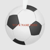 Gepersonaliseerde Voetbal Naam Kerstmis Ornament (voorkant)
