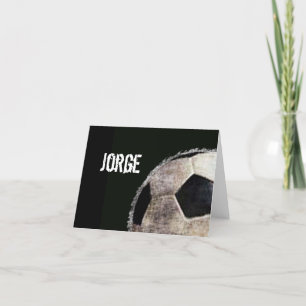 Gepersonaliseerde Voetbal Note Cards Sjabloon