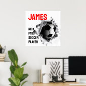 Gepersonaliseerde voetbal poster (Thuiskantoor)