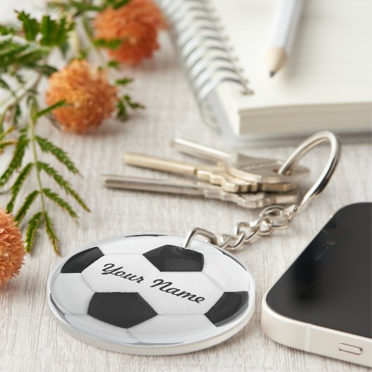 Gepersonaliseerde Voetbal Sleutelhanger (Voorkant Rechts)