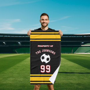 Gepersonaliseerde voetbal Sportcoach Voetbalspeler Handdoek