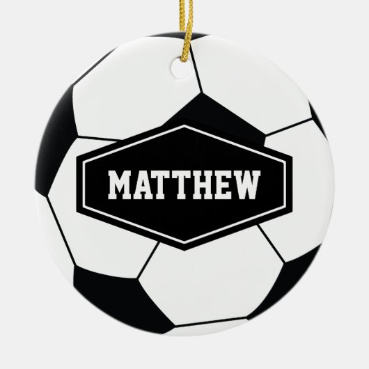 Gepersonaliseerde voetbal Sports Ornament Gift (Voorkant)