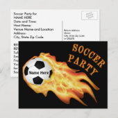 Gepersonaliseerde Voetbal Uitnodigingen, JOUW TEKS Uitnodiging Briefkaart (Voorkant / Achterkant)