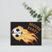 Gepersonaliseerde Voetbal Uitnodigingen, JOUW TEKS Uitnodiging Briefkaart (Staand voorkant)