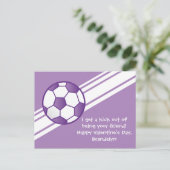 Gepersonaliseerde Voetbal Valentijnsdag Kaarten Feestdagenkaart (Staand voorkant)