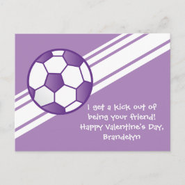 Gepersonaliseerde Voetbal Valentijnsdag Kaarten Feestdagenkaart