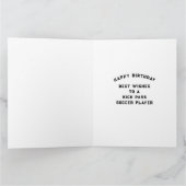 Gepersonaliseerde Voetbal Verjaardag Kaart (Binnen)