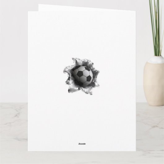 Gepersonaliseerde Voetbal Verjaardag Kaart (Achterkant)