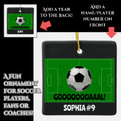 Gepersonaliseerde Voetbal / Voetbal DOEL! Naam Tea Keramisch Ornament