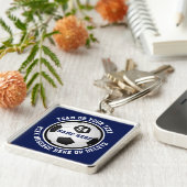 Gepersonaliseerde voetbalcadeau-ideeën voor speler sleutelhanger (Zijkant)