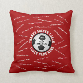 Gepersonaliseerde voetbalcoachcadeaus, ALLE speler Kussen