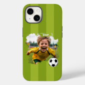 Gepersonaliseerde voetbalfoto - aangepaste naam &  Case-Mate iPhone case (Achterkant)