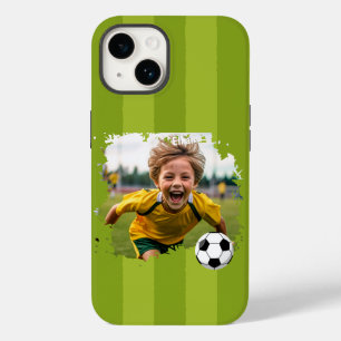 Gepersonaliseerde voetbalfoto - aangepaste naam & Case-Mate iPhone 14 hoesje