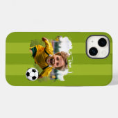 Gepersonaliseerde voetbalfoto - aangepaste naam & Case-Mate iPhone case (Achterkant (horizontaal))