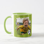 Gepersonaliseerde voetbalfoto - aangepaste naam & mok (Links)