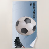 Gepersonaliseerde Voetballen strandlaken (Voorkant)