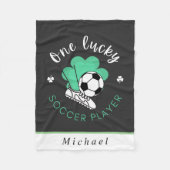 Gepersonaliseerde voetballer Funny St. Patrick Spo Fleece Deken (Voorkant)