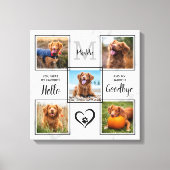 Gepersonaliseerde voetherdenking 5 Foto collage Canvas Afdruk (Voorkant)