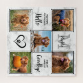 Gepersonaliseerde voetherdenking 5 Foto collage Legpuzzel (Horizontaal)