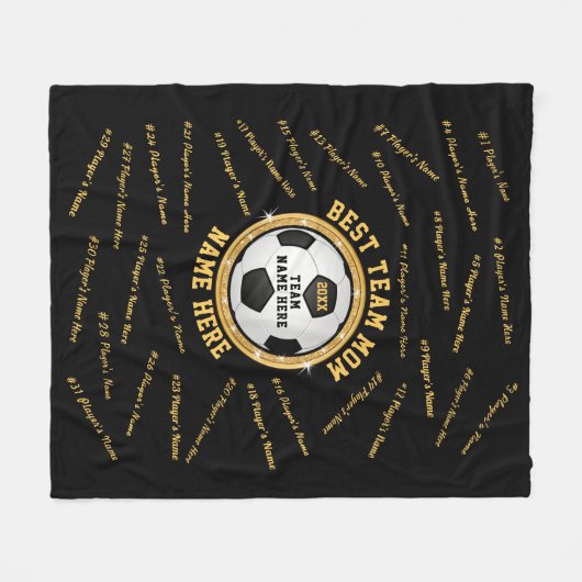 Gepersonaliseerde Voetjes van het Team van de Voet Fleece Deken (Voorkant (Horizontaal))