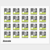Gepersonaliseerde Vogel Baby shower Favorieten Fot Vierkante Sticker (Vel)