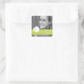 Gepersonaliseerde Vogel Baby shower Favorieten Fot Vierkante Sticker (Tas)