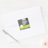 Gepersonaliseerde Vogel Baby shower Favorieten Fot Vierkante Sticker (Envelop)