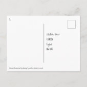 Gepersonaliseerde Vogel Kerstavond Gedicht Illustr Briefkaart (Achterkant)