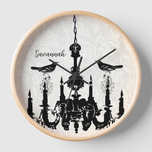 Gepersonaliseerde vogel mosterdgeel kroonluchter k (Voorkant)