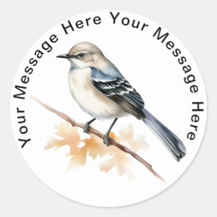Gepersonaliseerde Vogel Stickers Mockingbird