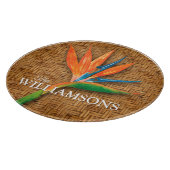 Gepersonaliseerde vogel van Paradise Woven Wicker Snijplank (Hoek)