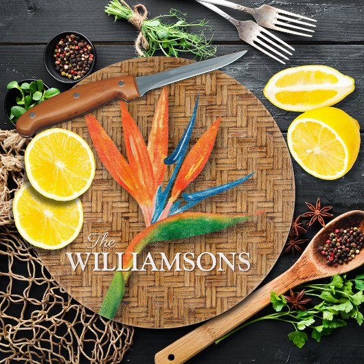 Gepersonaliseerde vogel van Paradise Woven Wicker Snijplank