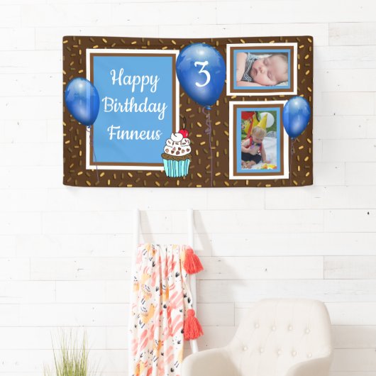 Gepersonaliseerde vogelbanner voor het blauw van d spandoek (Insitu)