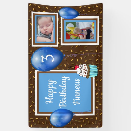 Gepersonaliseerde vogelbanner voor het blauw van d spandoek (Verticaal)